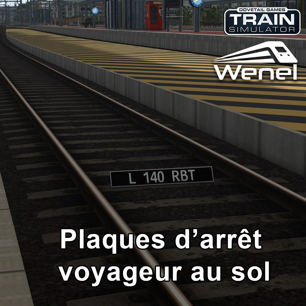 Plaques d’arrêt voyageur au sol SNCF