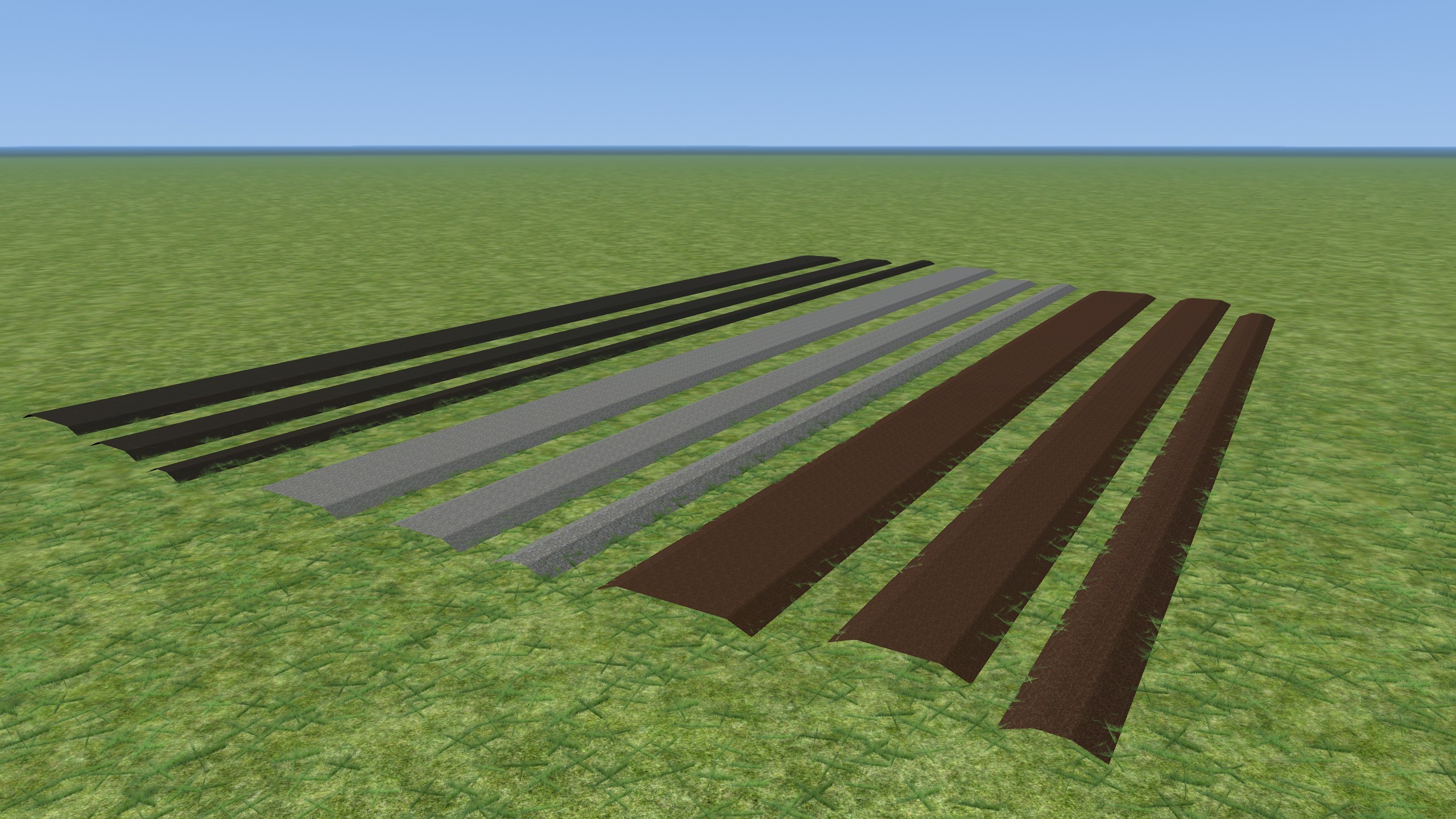 Pistes en gravier 1m/3m/5m