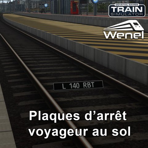 Plaques d’arrêt voyageur au sol SNCF